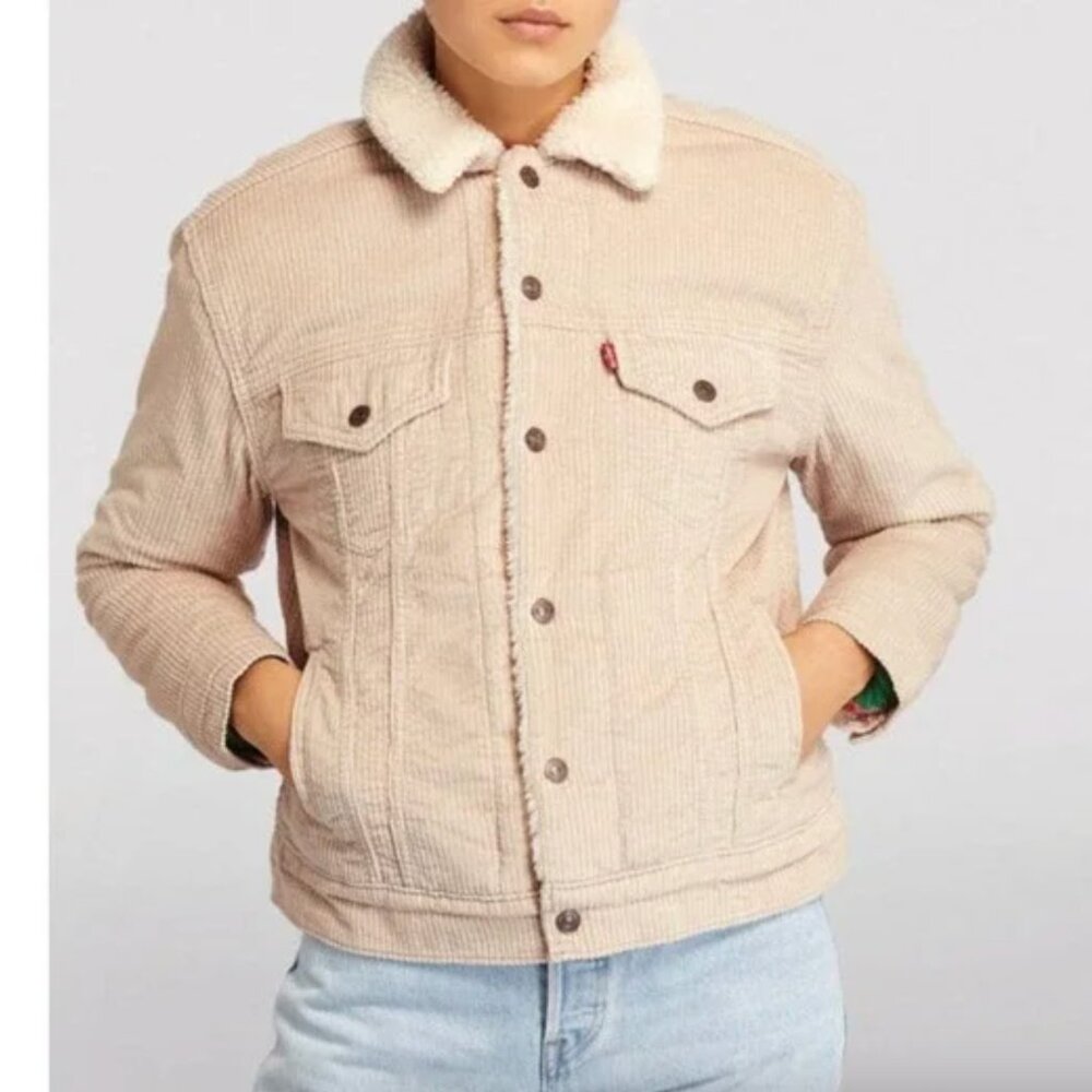 Levi's Tan Corduroy Fleece Jacket